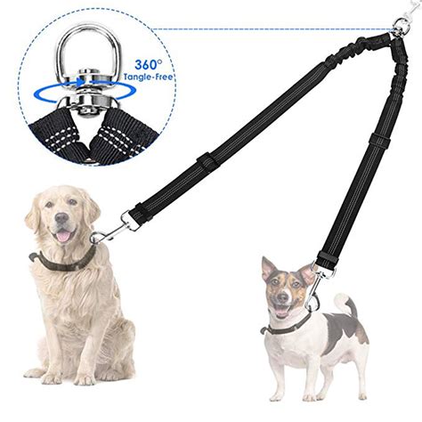 no tangle 2 dog leash|double dog leash for two dogs.